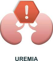 uremia icono. 3d ilustración desde enfermedades recopilación. creativo uremia 3d icono para web diseño, plantillas, infografia y más vector