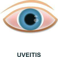 Uveitis icon. 3d illustration from deseases collection. Creative Uveitis 3d icon for web design, templates, infographics and more vector