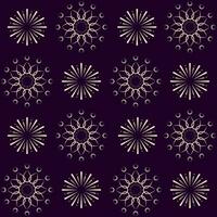 Repeat-less Mandala Or Floral And Fireworks Pattern Background. vector