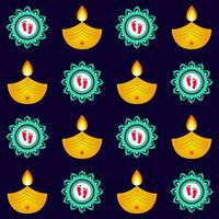 Repeat-less Diwali Theme Pattern Background. vector