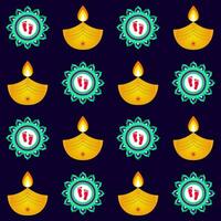 Repeat-less Diwali Theme Pattern Background. vector