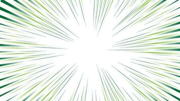 Green abstract background with rays and a speed oncoming lines background design for comic or other. Vector EPS with 16.9 aspect ratio.