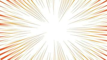 Orange abstract background with rays and a speed oncoming lines background design for comic or other. Vector EPS with 16.9 aspect ratio.