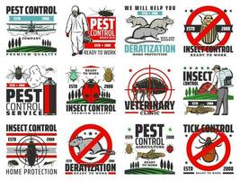 Insects pest control, deratization, extermination vector