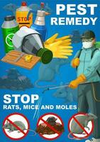 Pest remedy, rodents extermination, deratization vector