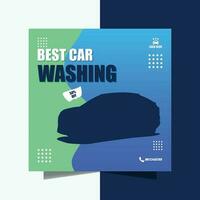 car washing flyer template vector