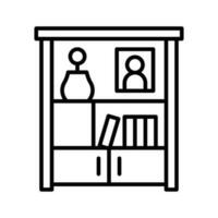 Display Shelf vector outline icon .Simple stock illustration stock