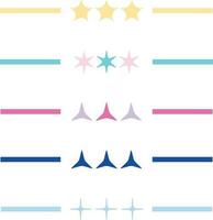 conjunto de flechas conjunto de estrellas. vector ilustración en plano estilo en blanco antecedentes. conjunto de elementos