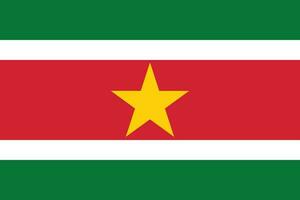 Flag of Suriname.National flag of Suriname vector