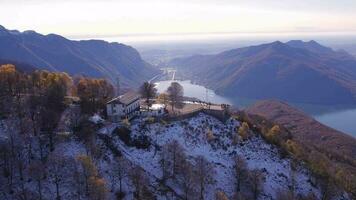 Sighignola Mountain and the Balcone D'Italia Overlooking Lake Lugano video