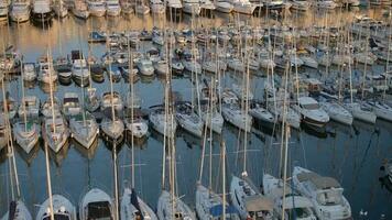 Yachts and Boats Moored in a Port in Cannes video