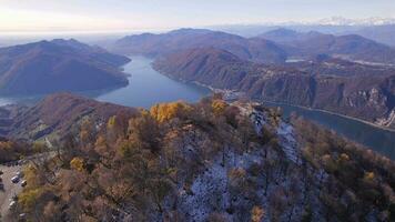 Sighignola Mountain and the Balcone D'Italia Overlooking Lake Lugano video