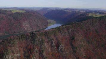 A Section of The Danube Loop in the Fall A Meandering Bend in the River video