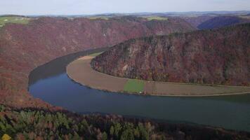 A Section of The Danube Loop in the Fall A Meandering Bend in the River video