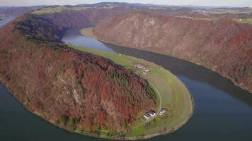 The Danube Loop and Loop of Schlogen A Huge Meander in the Famous River video