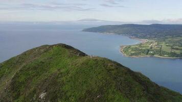 The Summit of The Holy Isle in Scotland Overlooking the Firth of Clyde video