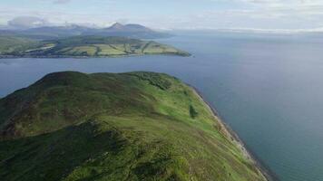 The Scottish Holy Isle with Mountainous and Coastal Landscape video