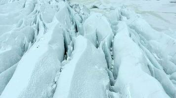 un enorme glaciar en Islandia durante el invierno un popular turista atracción video