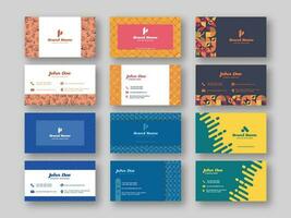 Abstract Business Or Visiting Card Set In Colorful.v vector