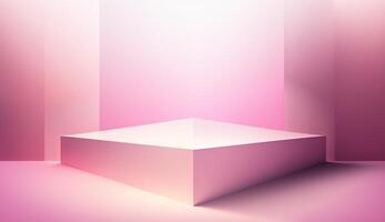 , Beautiful gradient scene landscape with light pink color, horizontal wallpaper. Abstract studio room geometric background photo