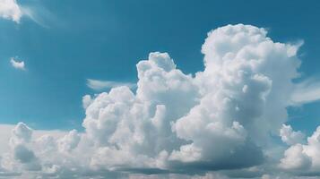 Blue sky with particular clouds. See over the clouds.summer blue sky cloud incline light white foundation. photo