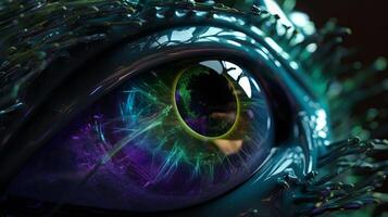 Momentous close - eye, spaceship zone, untouchable couture organize,. photo
