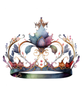 drottning krona akvarell sublimering ai generativ png
