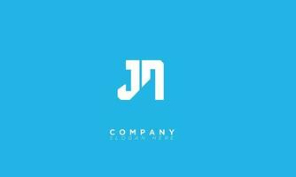 JN Alphabet letters Initials Monogram logo NJ, J and N vector