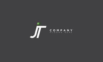 JT Alphabet letters Initials Monogram logo TJ, J and T vector
