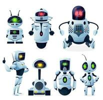 Future androids, alien cyborg or robot toys vector