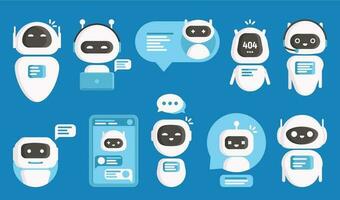 Chatbots or ai chat bots, artificial intelligence vector