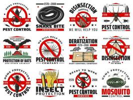 Pest control disinfection, extermination service vector