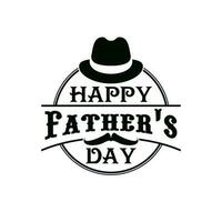 Fathers day mustaches and hat, daddy holiday gift vector