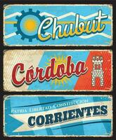 chubut, Córdoba, corrientes, argentino provincias vector