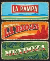 La Pampa, La Rioja, Mendoza, Argentine provinces vector