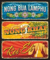 Nong Bua Lamphu, Nong Khai, Roi Et Thai provinces vector