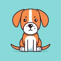 linda perro ilustración es adorable y juguetón, Perfecto para diseños ese son divertido y alegre. vector