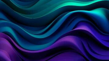 el Fundación retrata un brillando punto seda superficie en sombras de púrpura, azul, y índigo, con un como una ola organizar. creativo recurso, vídeo animación video