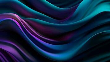 de etablering skildrar en glänsande punkt silke yta i nyanser av lila, blå, och indigo, med en vågliknande organisera. kreativ resurs, video animering