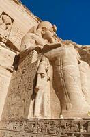 Abu Simbel, Egypt,  March 20, 2023 The Main statue at Abu Simbel temple. Egypt. photo