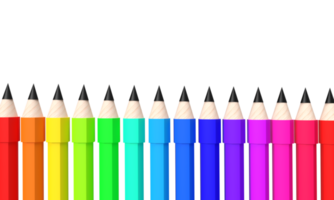 Pencil color pastel rainbow colorful background wallpaper decoration black to school education study learning drawing write art student creative elementary tool equipment kid  knowledge.3d render png