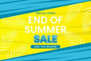 End of summer sale background in vector design