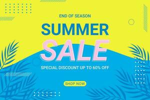 End of summer sale background in vector design