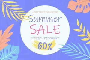 End of summer sale background in vector design