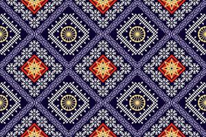 Ethnic Figure aztec embroidery style. Geometric ikat oriental traditional art pattern.Design for ethnic background,wallpaper,fashion,clothing,wrapping,fabric,element,sarong,graphic,vector illustration vector