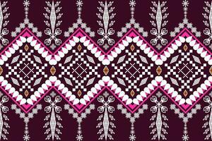 Ethnic Figure aztec embroidery style. Geometric ikat oriental traditional art pattern.Design for ethnic background,wallpaper,fashion,clothing,wrapping,fabric,element,sarong,graphic,vector illustration vector