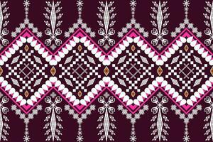 Ethnic Figure aztec embroidery style. Geometric ikat oriental traditional art pattern.Design for ethnic background,wallpaper,fashion,clothing,wrapping,fabric,element,sarong,graphic,vector illustration vector