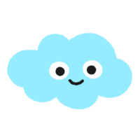 lumière bleu nuage mignonne élément pour décoration png