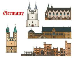 Alemania arquitectura edificios, potsdam y goslar vector
