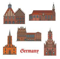 Germany architecture cathedrals of Frankfurt Oder vector